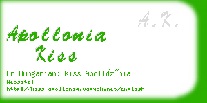 apollonia kiss business card